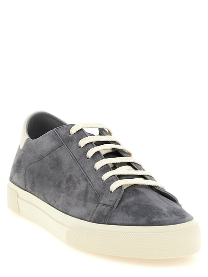 Brunello Cucinelli Gray Calfskin Sneakers