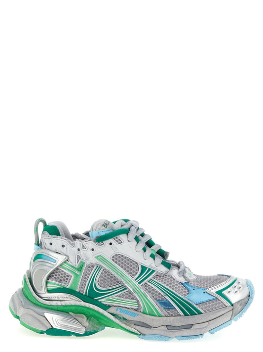 Athletic Sneakers by Balenciaga for men in polyester polyethylene & polyurethane multicolor features an timeless silhouette from the Men's Athletic Polyester Polyethylene & Polyurethane Sneakers collection, showcasing a timeless athletic style for a timeless look.