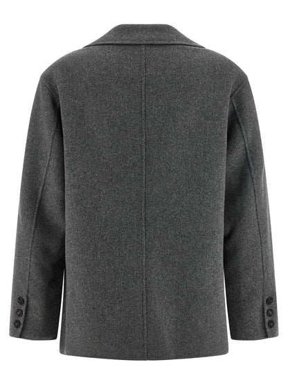 'S Max Mara Gray Virgin Wool Blazer