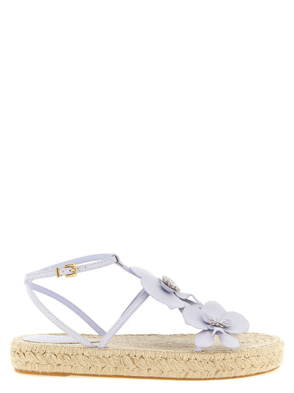Zimmermann Purple Cowhide Flat Sandals