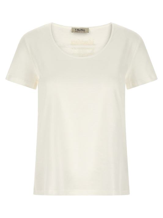 S Max Mara White Cotton T-Shirt
