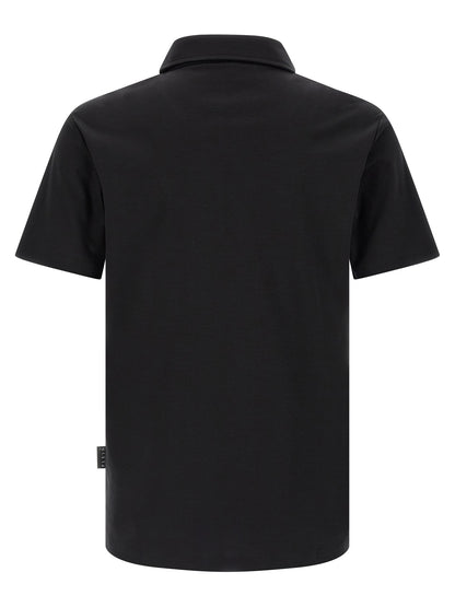Philipp Plein Black Cotton Polo Shirt