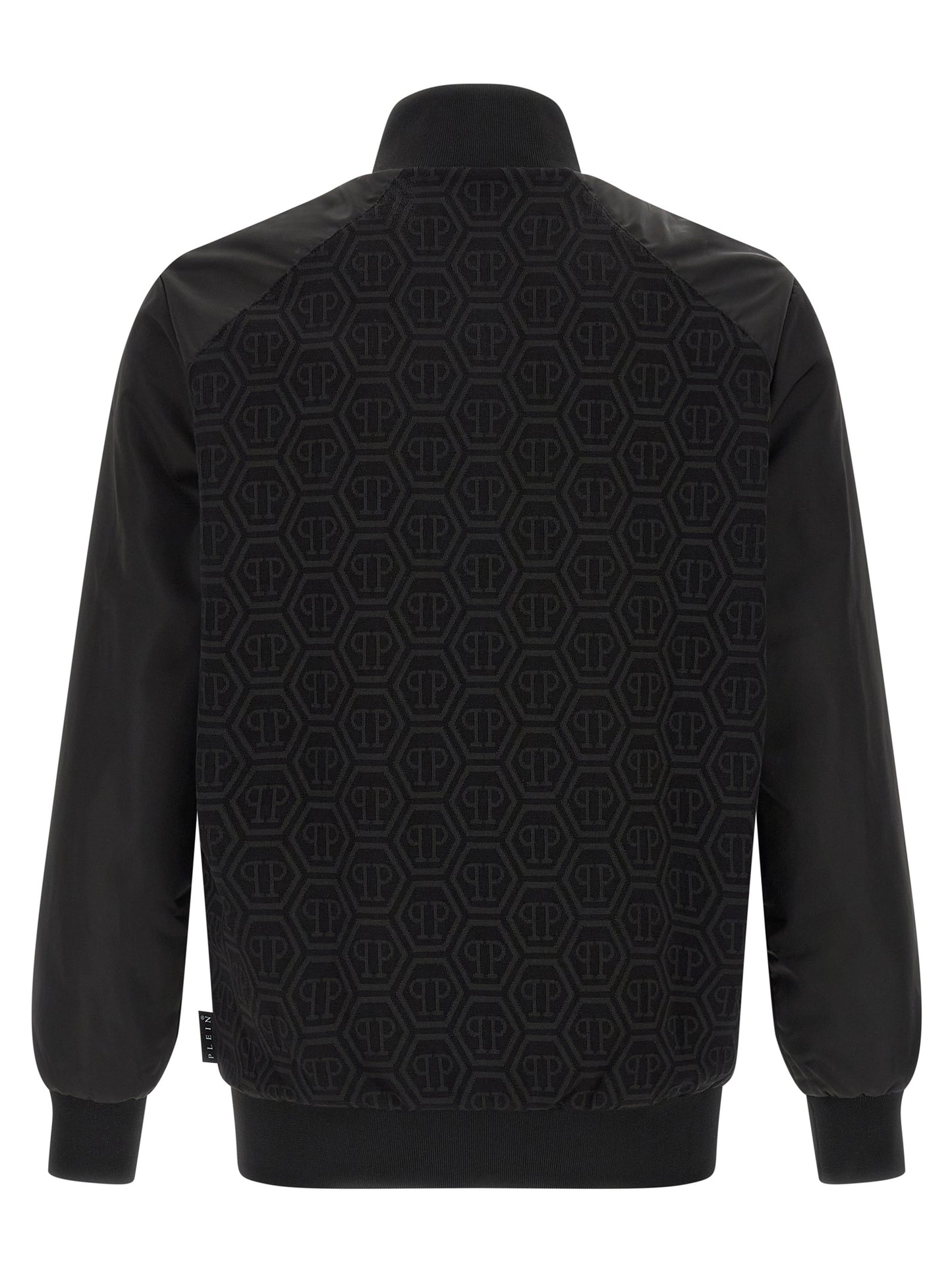 Sweatshirt by Philipp Plein for men in stretch polyester cotton black, jacquard & monogram features a unrivaled silhouette with a refined high-neck neckline and unrivaled detailing for a sophisticated look.