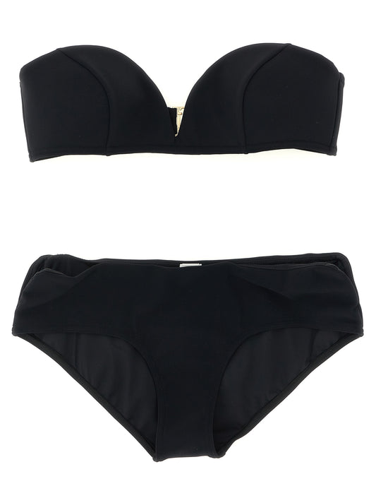 Bikini by Zimmermann for women in stretch polyamide black features an riviera chic silhouette that beautifully encapsulates the signature aesthetic of the Women's Stretch Polyamide Bikini.