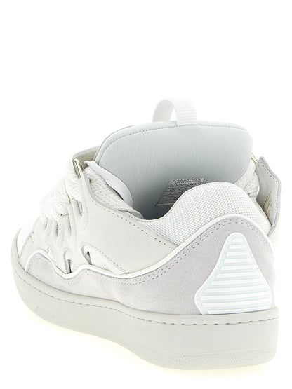 Sneakers by Lanvin for men in suede calfskin leather & polyester white & herringbone features a chic design, perfectly showcasing the chic chunky style of this Men's Chunky Suede Calfskin Leather & Polyester Sneakers.