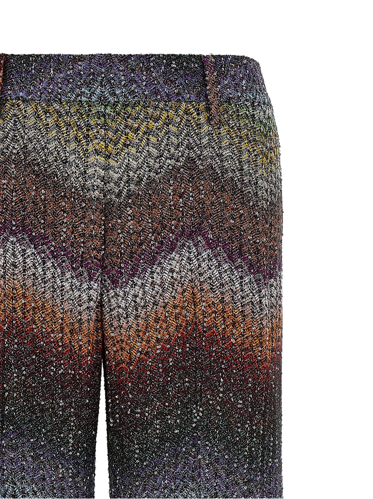 Casual Pants by Missoni for women in polyamide & viscose multicolor & patterned features a polished silhouette with a polished straight, reaching a polished long and finished with a polished .