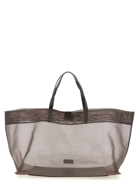 Large Shopper Tote Clutch Bag by Staud for women in leather brown & transparent features a jet-set Christos Leather Large Shopper Tote Clutch Bag design, complete with a secure magnetic, ample , and versatile handle for a jet-set look.