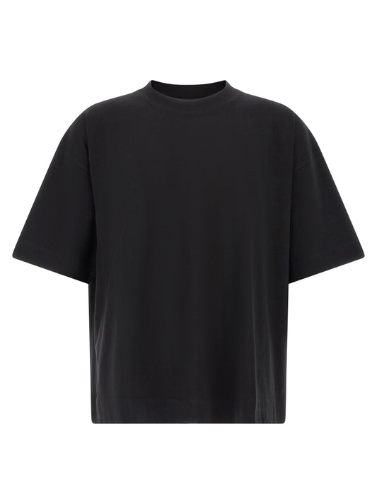 T-Shirt by Dries Van Noten for men in cotton black features an on trend silhouette, perfectly showcasing a on trend short-sleeve and crew neckline for an elevated aesthetic.
