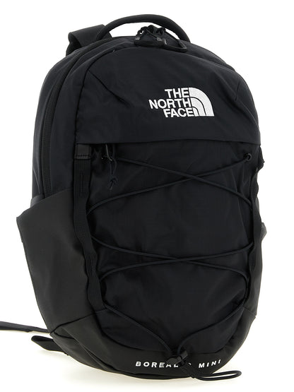 Mini Backpack by The North Face for unisex in plush nylon black showcases an architectural Borealis Plush Nylon Mini Backpack design, featuring a secure , ample , and architectural backpack-strap & adjustable-strap for a sophisticated look.