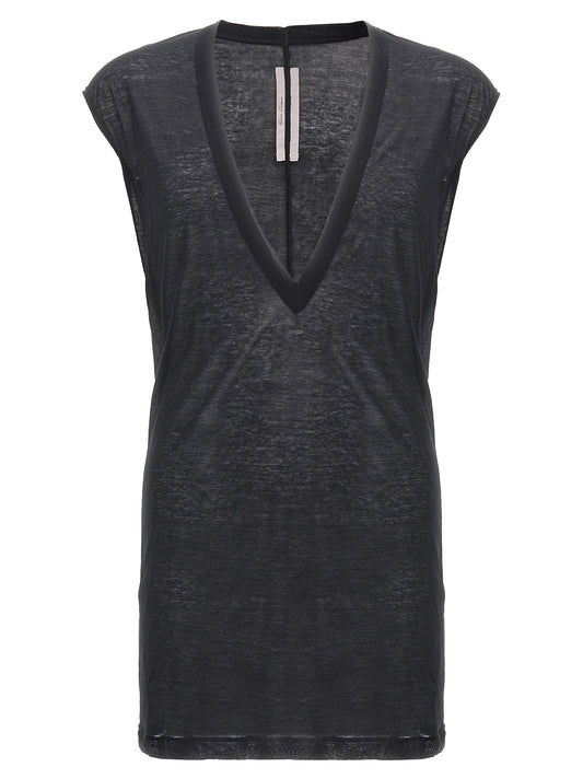 Rick Owens Black Cotton T-Shirt