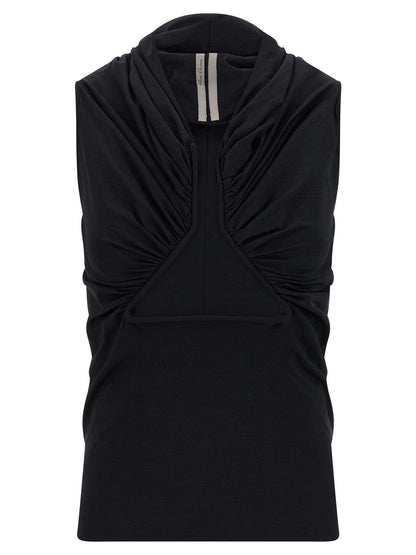 Rick Owens Black Cotton Tank Tops
