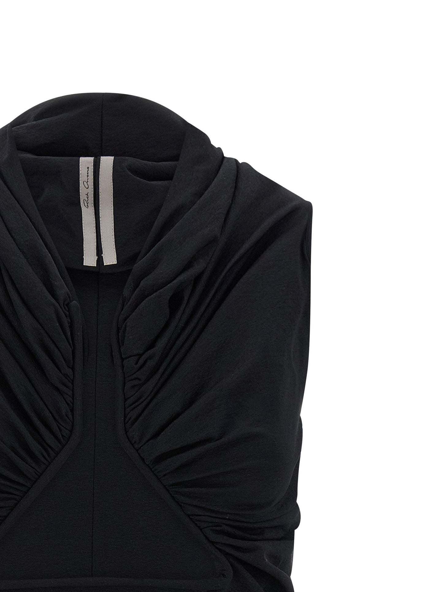 Rick Owens Black Cotton Tank Tops