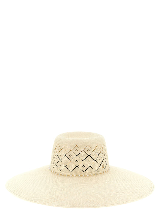 Maison Michel Beige Fabric Sunhat