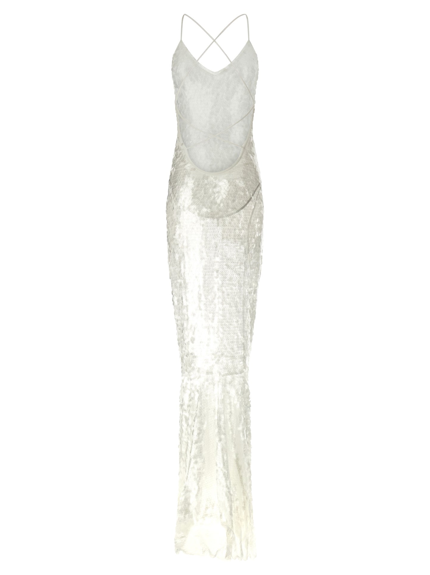 Norma Kamali White Polyamide Long Dress