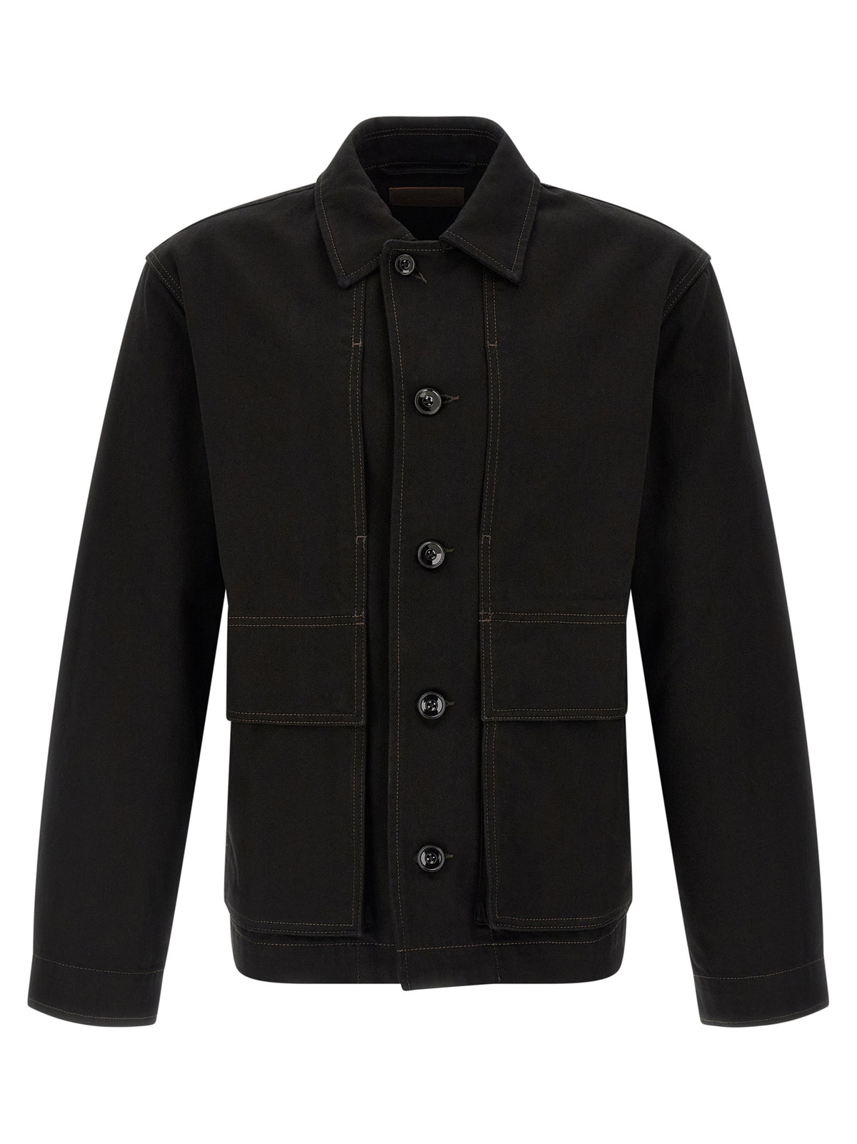 Lemaire Black Cotton Denim Jacket
