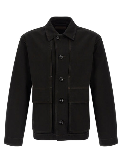 Lemaire Black Cotton Denim Jacket