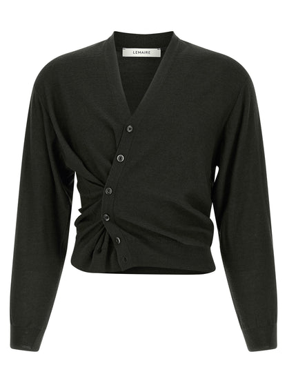 Lemaire Black Marabou Cardigan