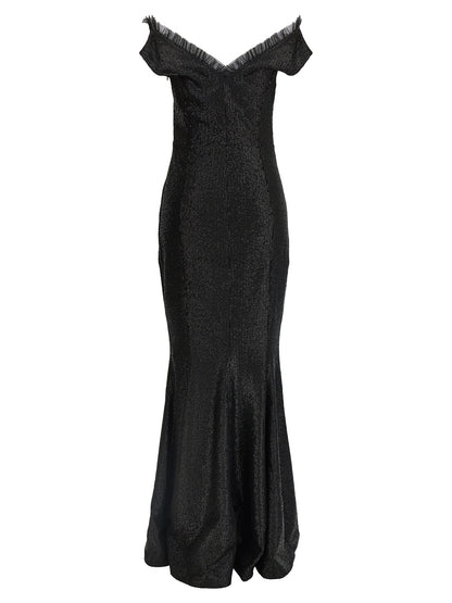 Norma Kamali Black Polyester Long Dress