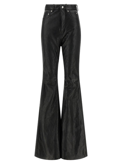 Rick Owens Black Lamb Leather Pants