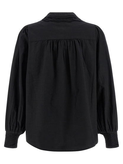 FARM RIO Black Cotton Blouse