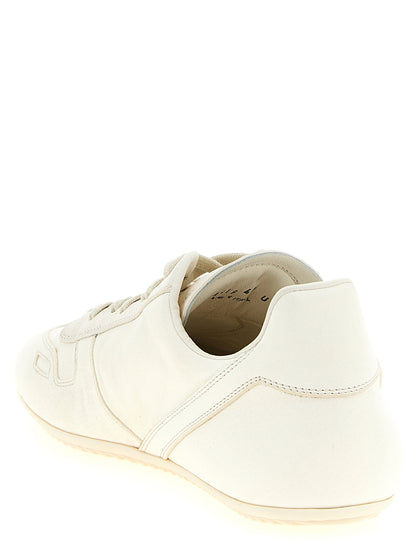 Rick Owens White Lamb Leather Low Top Sneakers