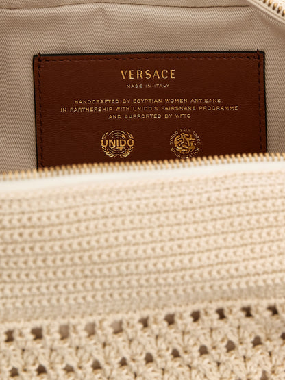 Versace Beige Cotton Shoulder Bag