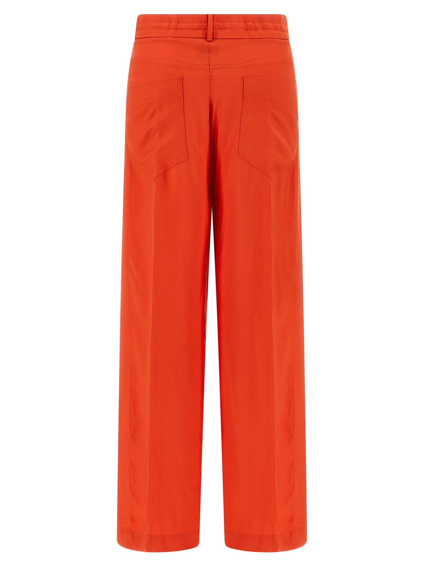 NUDE Orange Viscose Casual Pants