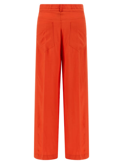 NUDE Orange Viscose Casual Pants