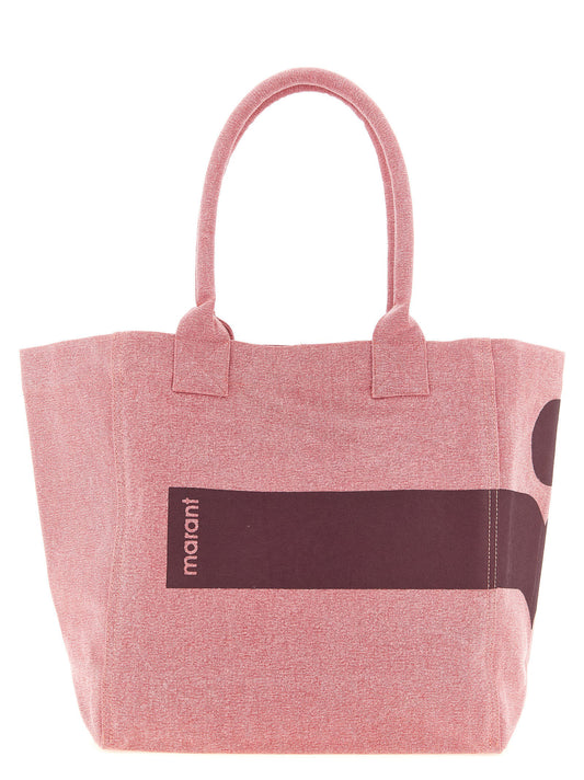 Small Shopper Tote Bag by Isabel Marant for women in cotton canvas multicolor, pink & print features an jet-set-ready silhouette, showcasing the Yenky Cotton Canvas Small Shopper Tote Bag design with a secure , ample , and versatile handle.
