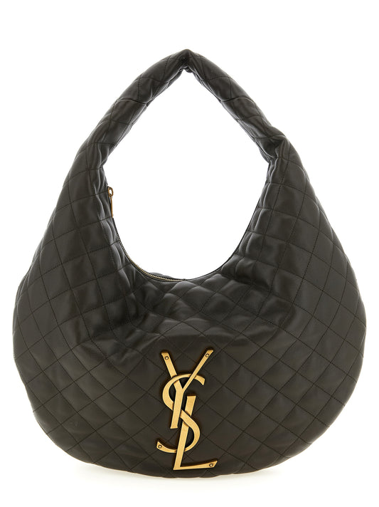 Quilted Shoulder Hobo Bag by Saint Laurent for women in lamb leather brown features a distinguished silhouette, showcasing a secure zipper and distinguished with versatile shoulder-strap & handle for a distinguished finish.