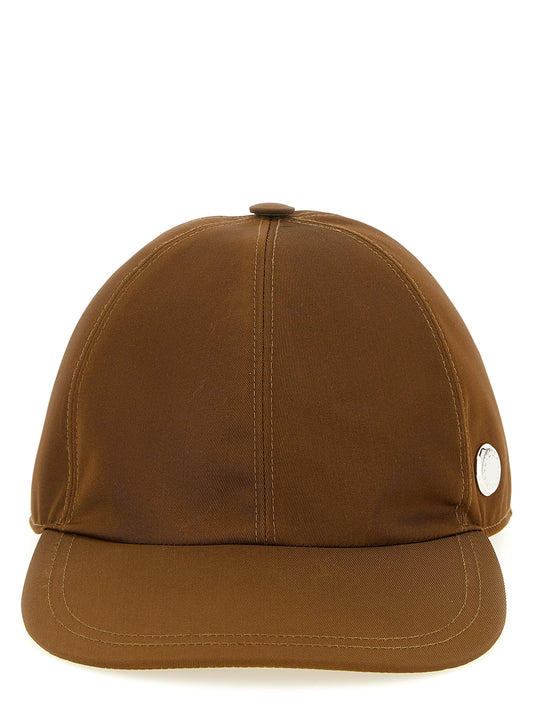 Baseball Cap by Stella McCartney for women in nylon & cotton brown features a distinguished silhouette, artfully capturing the essence of the distinguished Nylon & Cotton Baseball Cap design with a sophisticated style.