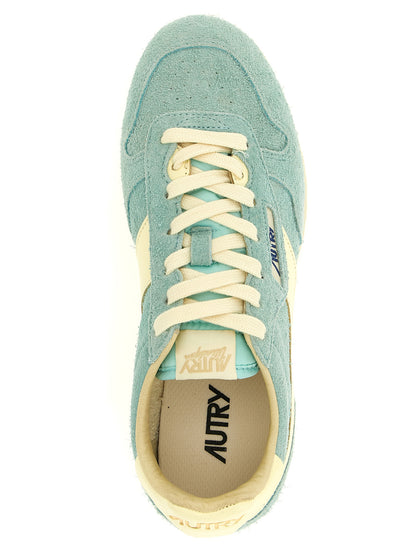 Autry Blue Cowhide Low Top Sneakers