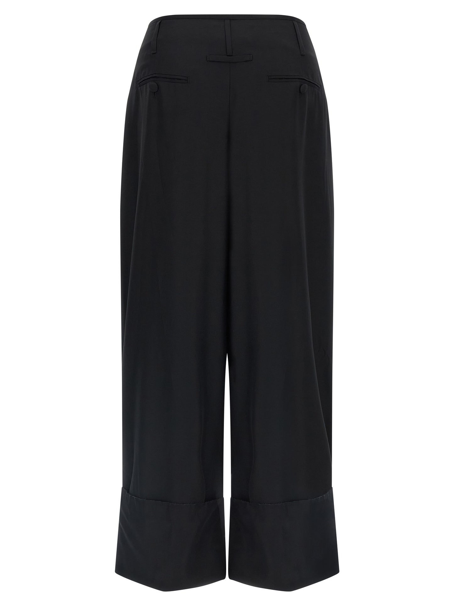Darkpark Black Viscose Casual Pants