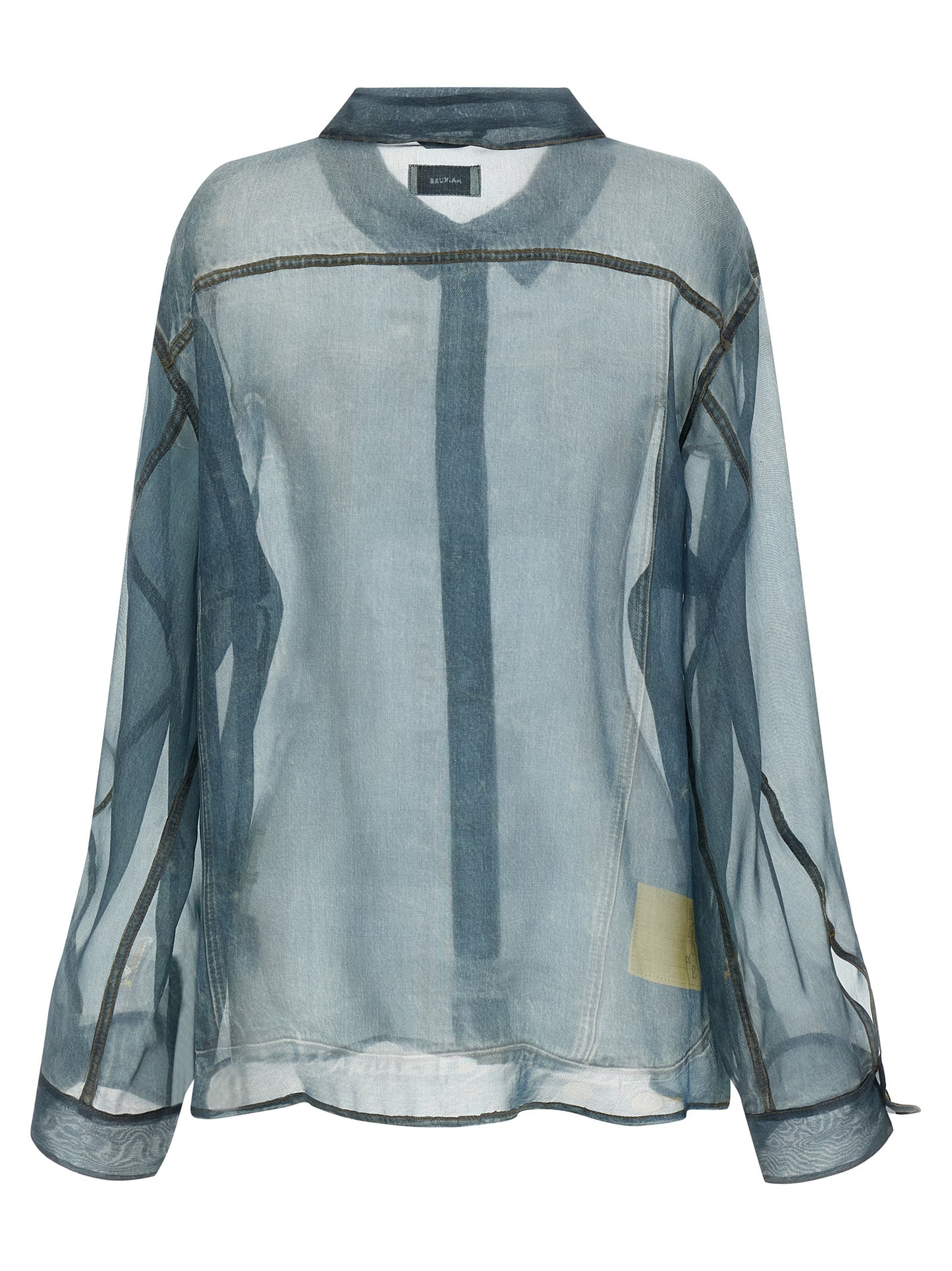 Haikure Blue Silk Blouse
