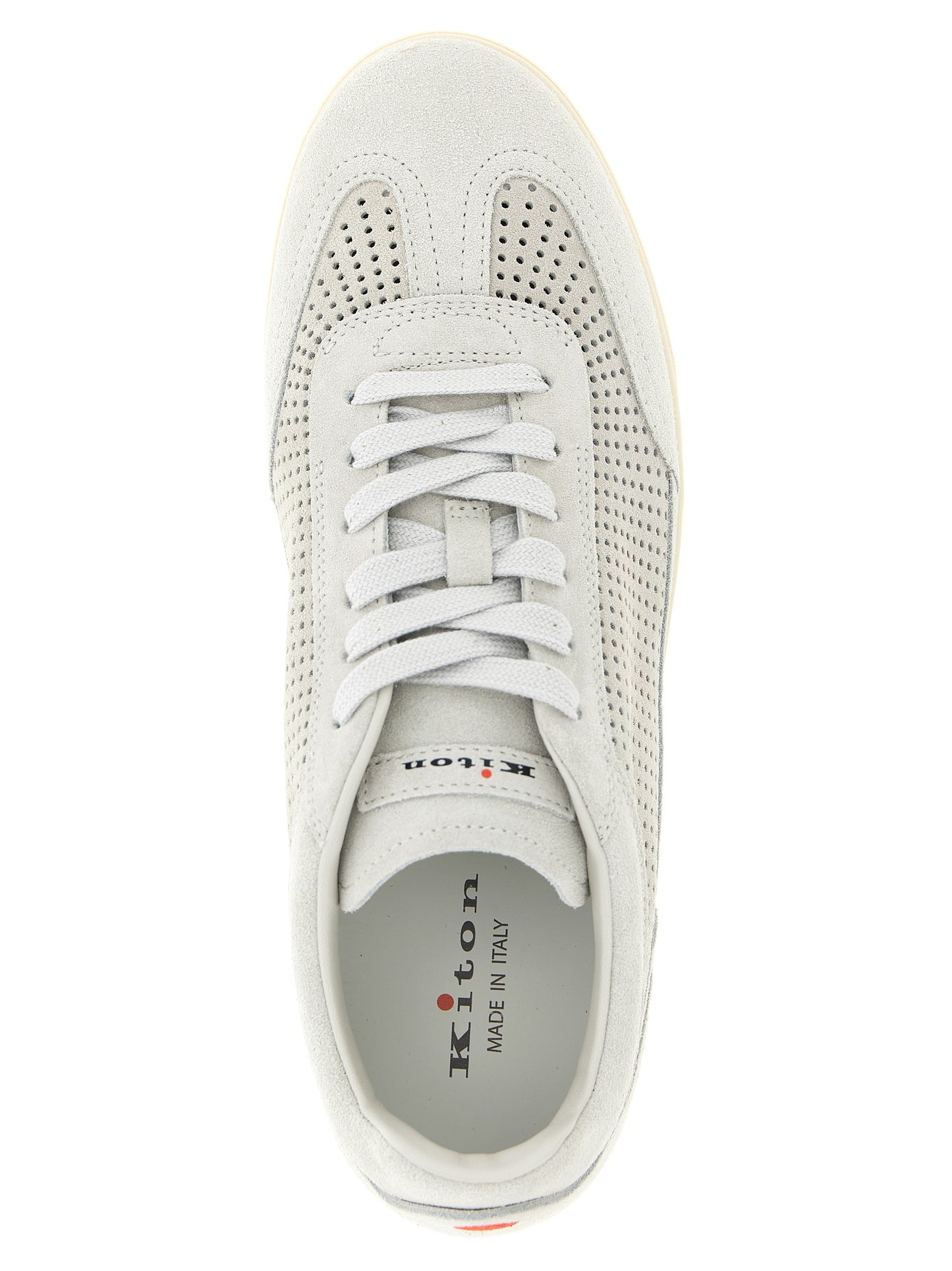 Kiton Gray Calfskin Low Top Sneakers