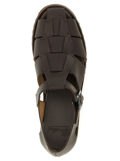 PARABOOT Brown Calfskin Flat Sandals