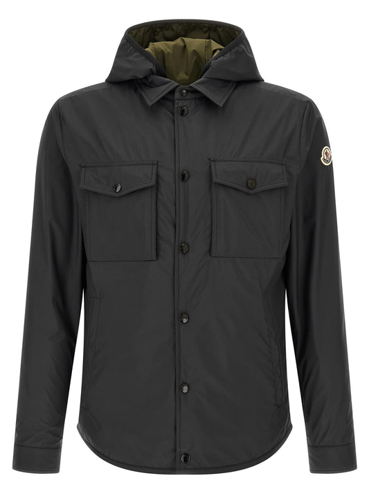 Hooded Vest by Moncler for men in polyester felt multicolor features an contemporary silhouette, showcasing refined hooded & windproof and a contemporary hooded shirt-collar neckline for a sophisticated layered look.