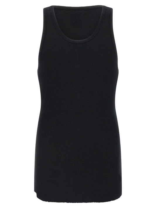 Thom Krom Black Cotton Sleeveles T-Shirt