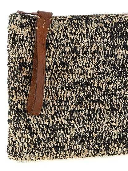 Ibeliv Bicolor Raffia Clutch Bag