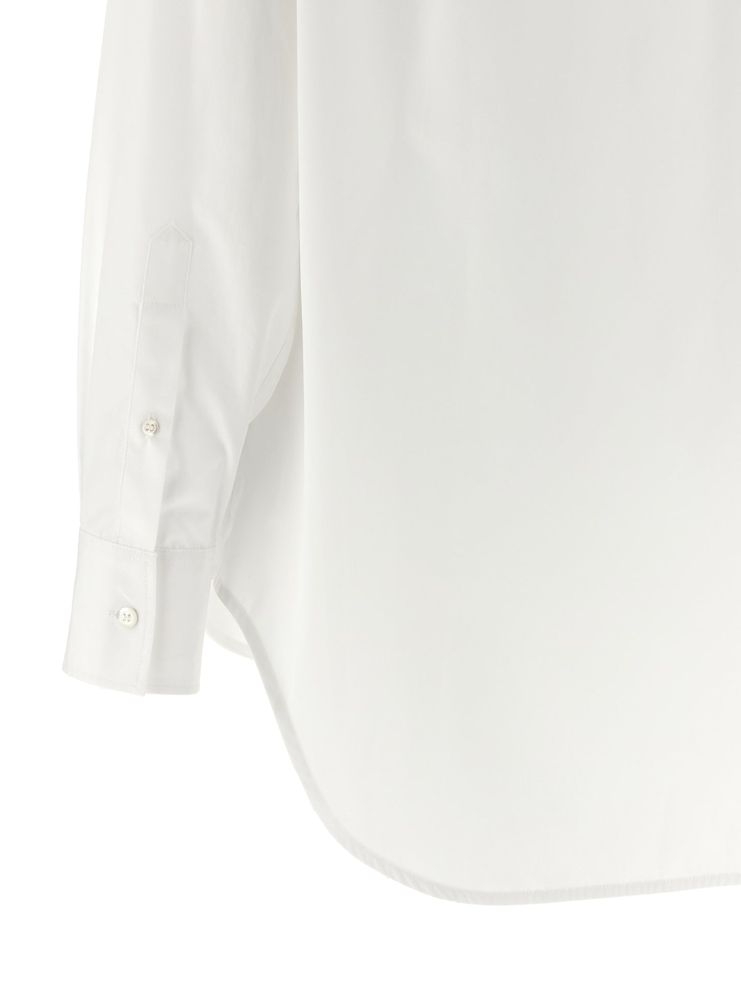 Blouse by Maison Margiela for women in cotton white features an polished silhouette, showcasing a sophisticated and detail for a truly polished finish.