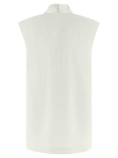 DI.LA3 PARI' White Viscose Sleeveless Jacket