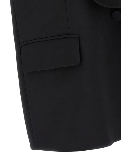 DI.LA3 PARI' Black Viscose Sleeveless Jacket