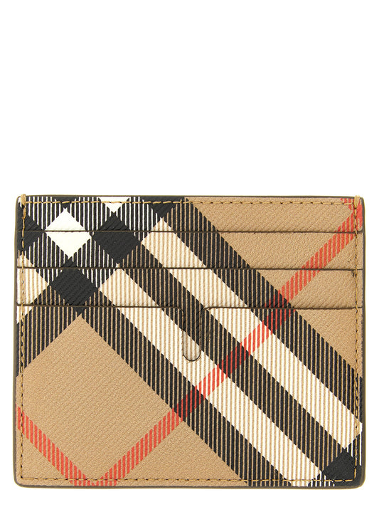 Cardholder Card Case by Burberry for men in poly cotton & leather beige & print features an meticulous design, elegantly showcasing the refined Sandon Poly Cotton & Leather Cardholder Card Case aesthetic while integrating sophisticated card-organization compact-design.