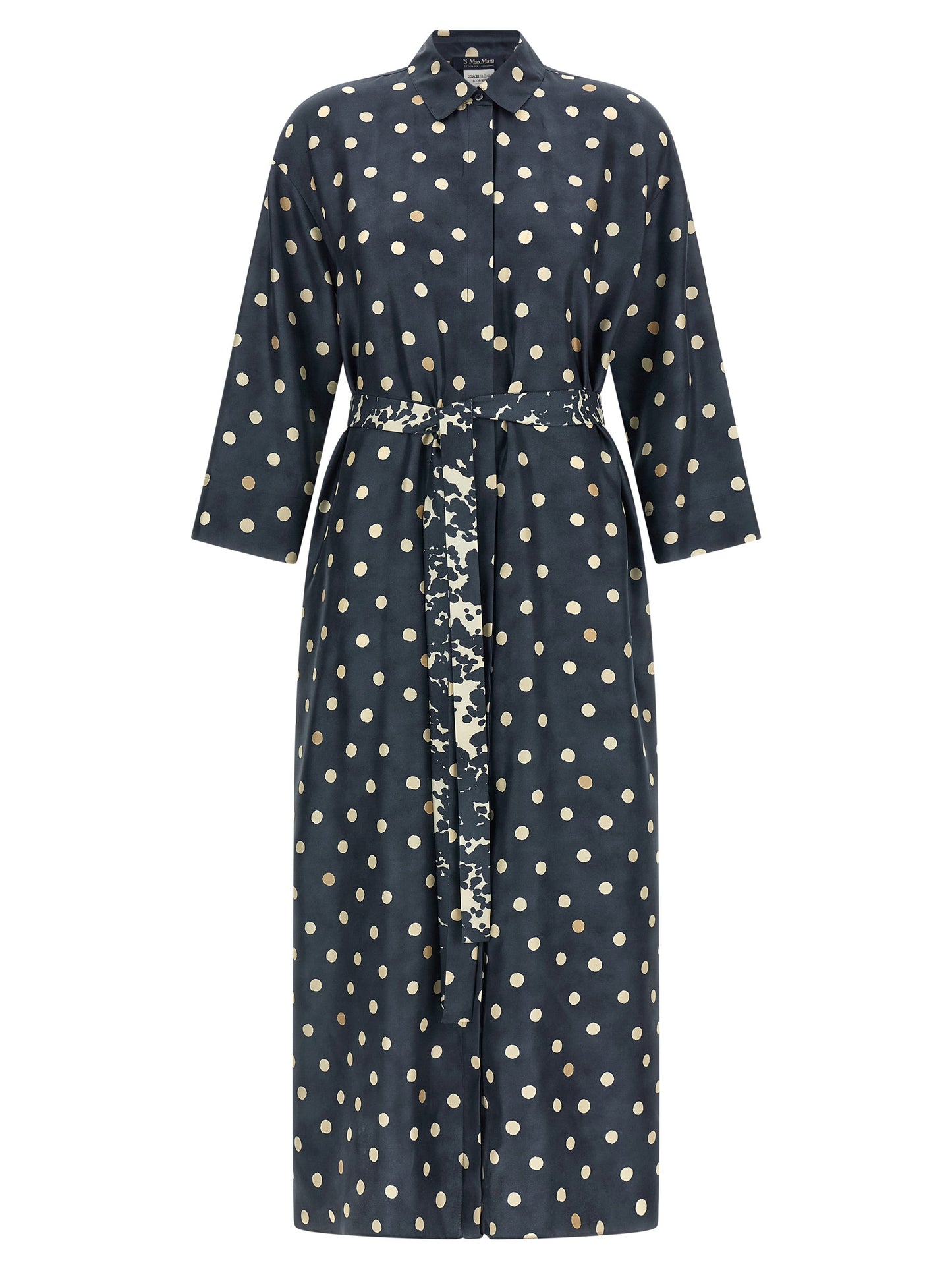 'S Max Mara Blue Silk Midi Dress