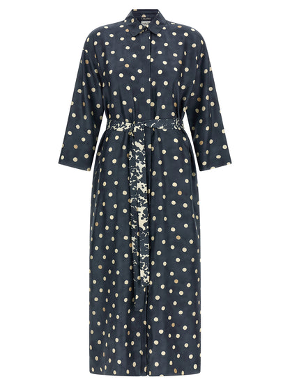 'S Max Mara Blue Silk Midi Dress
