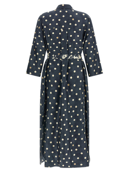 'S Max Mara Blue Silk Midi Dress