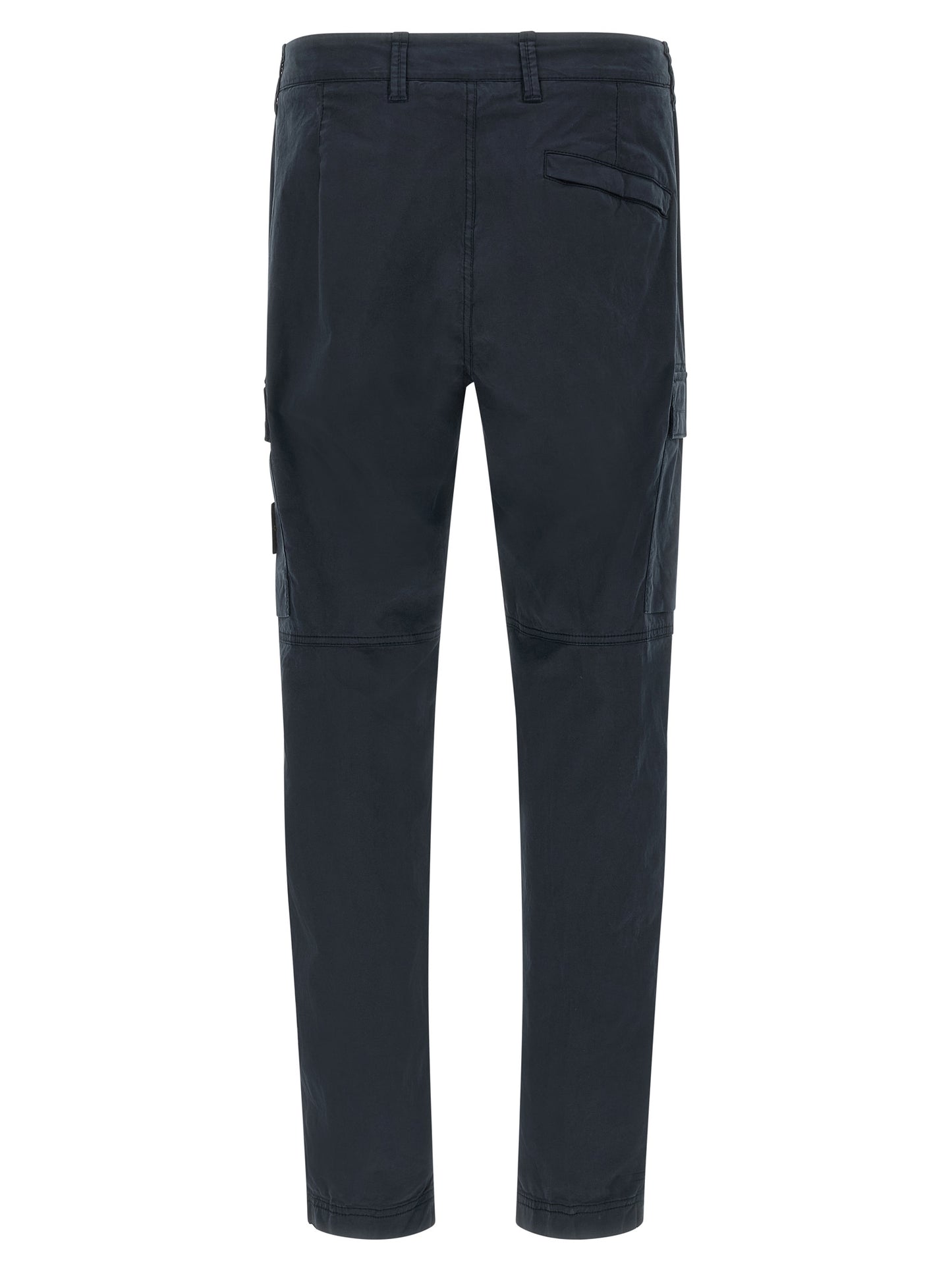 Cargo Pants by Stone Island for men in stretch cotton twill blue & signature features an stylish straight-leg with a long and , expertly finished with stylish utility detailing.