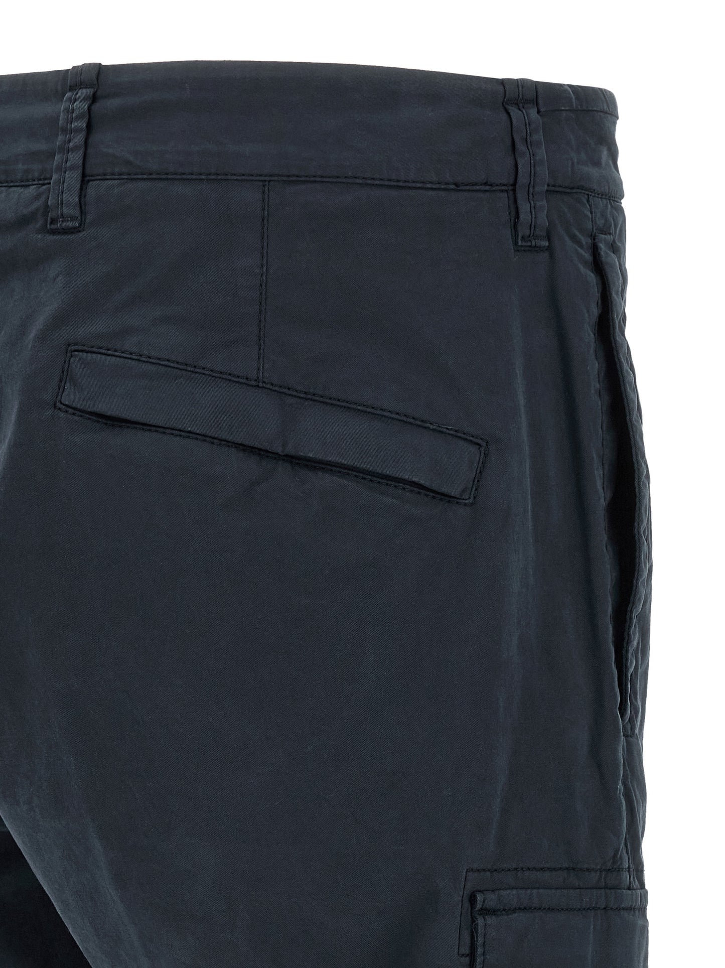Cargo Pants by Stone Island for men in stretch cotton twill blue & signature features an urban chic straight-leg with a and long, creating a urban chic aesthetic for "Moon Behind the Hill".