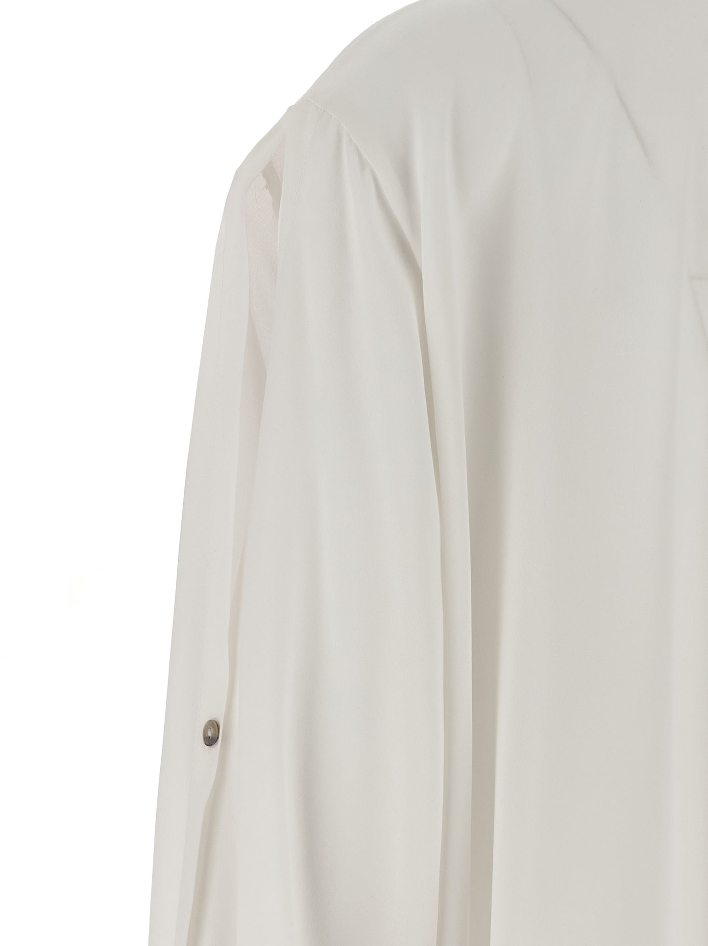 DI.LA3 PARI' White Silk Blouse
