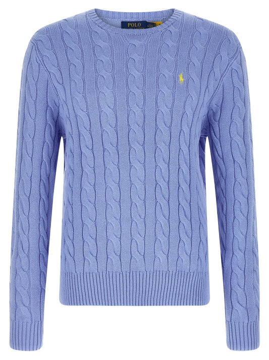 Cardigan by Polo Ralph Lauren for men in cotton light-blue features a nuanced silhouette with a refined crew neckline and nuanced detailing for a sophisticated look.